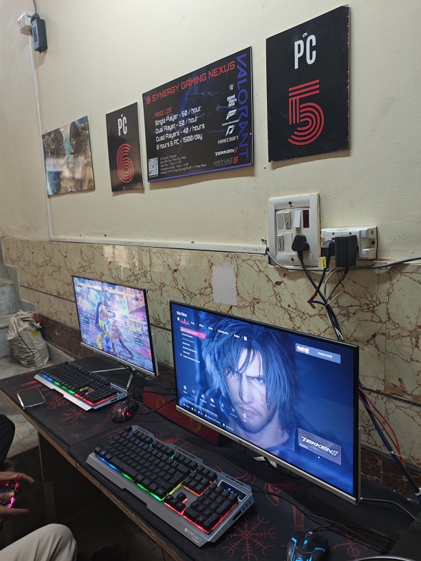 Close-up of a powerful gaming PC